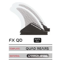 Set De 2 Dérives SCARFINI FX Quad Rear Carbon (Futures) -Board Sport Soldes 10376