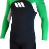 WEST - Combinaison Surf - Edge Spring Suit Manches Longues 2/2mm Front Zip - Black / Green -Board Sport Soldes 10854