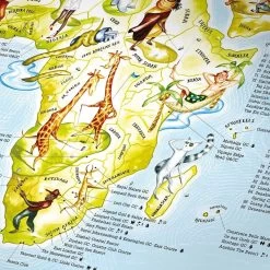 Awesome Maps - Poster Carte Du Monde - Golf Map -Board Sport Soldes 13101