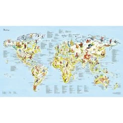 Awesome Maps - Poster Carte Du Monde - Golf Map