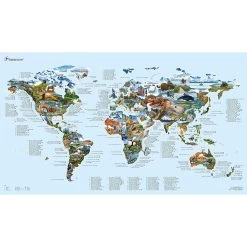Awesome Maps - Poster Carte Du Monde - Mountain Bike Map
