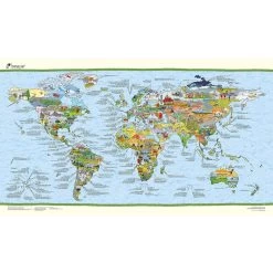 Awesome Maps - Poster Carte Du Monde Football Map Re-writable