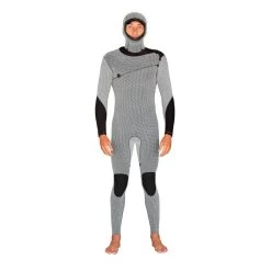 GYROLL Wetsuit - 5/4mm Shield Hooded Chest Zip - Black -Board Sport Soldes 15908