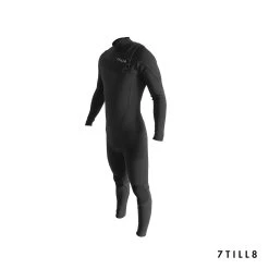 7TILL8 - Combinaison 4-3 MM - Front Zip - Fullsuit Black -Board Sport Soldes 15964