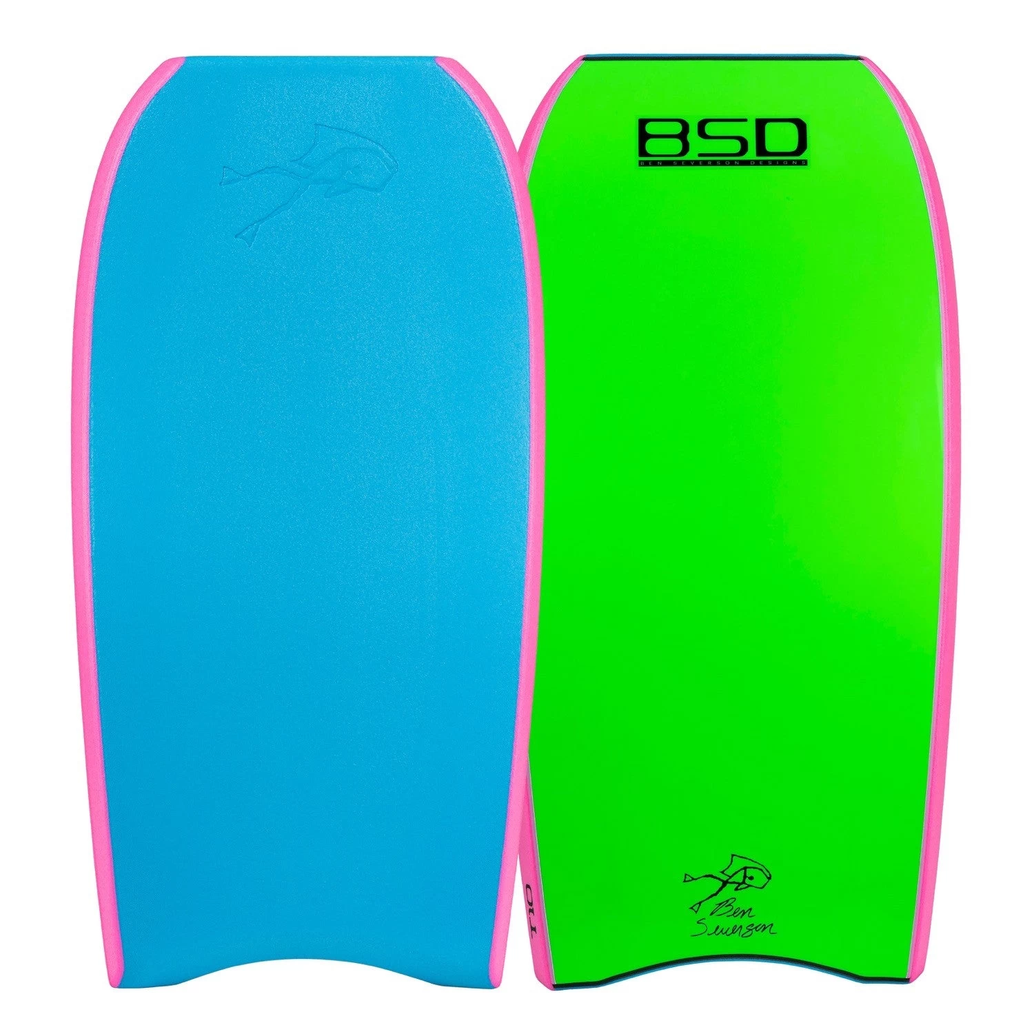 BSD Bodyboard - T10 - Aqua Blue / Fluro Green 3 BSD Bodyboard - T10 - Aqua Blue / Fluro Green