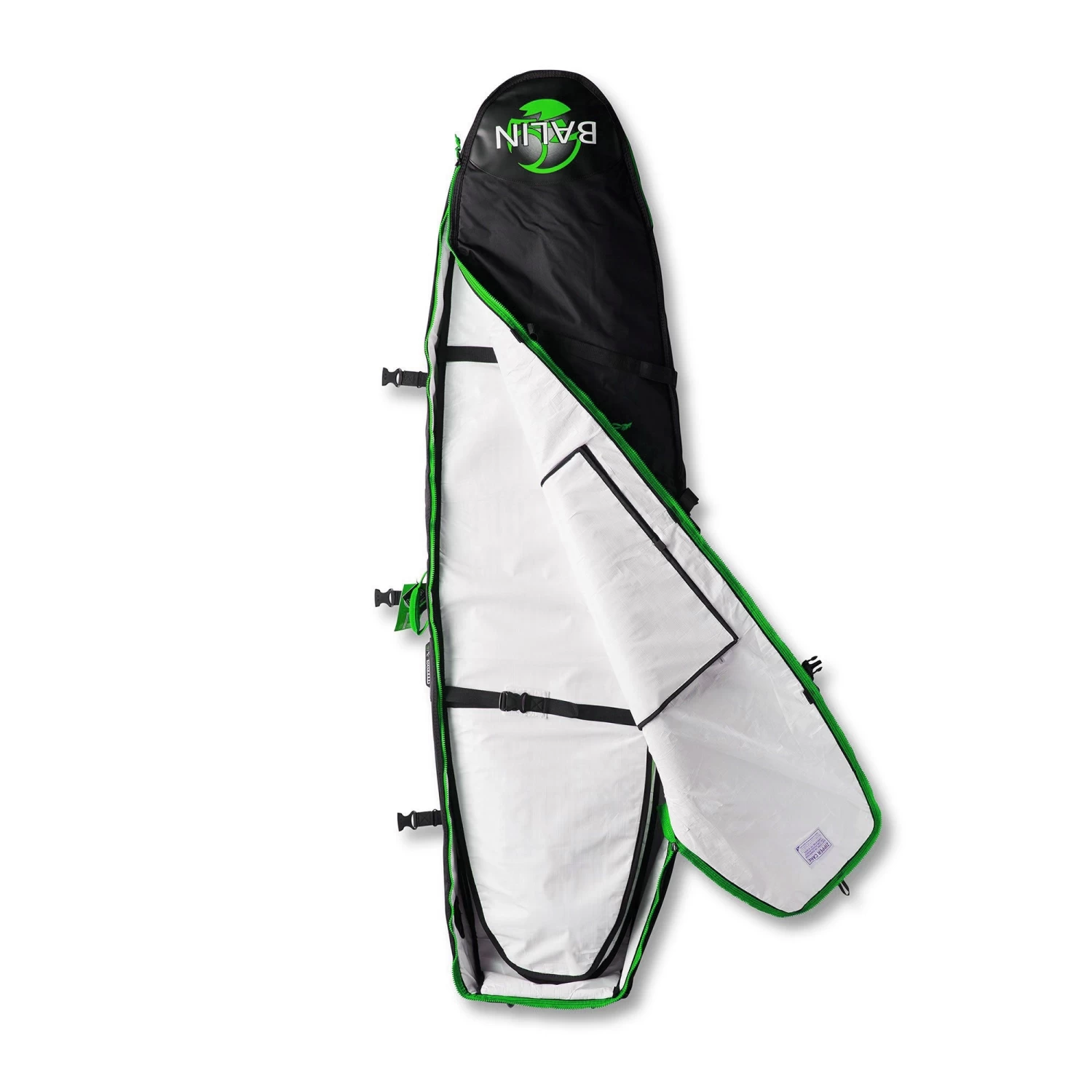 BALIN - Housse De Voyage 1-3 Planches - Coffin Triple Wheeler 10mm - Black / Green 3 BALIN - Housse De Voyage 1-3 Planches - Coffin Triple Wheeler 10mm - Black / Green