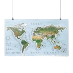 Awesome Maps - Poster Carte Du Monde - Green Surf Trip