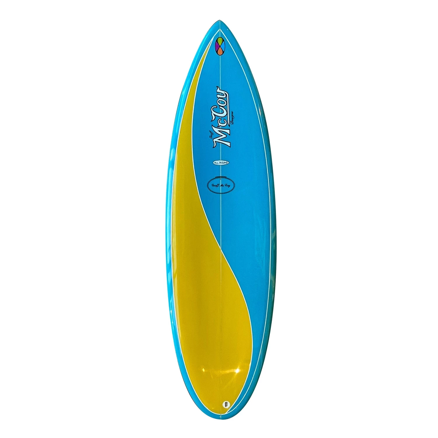 McCOY Surfboards - All Round Nugget (PU) - Blue / Yellow - 5'8 4 McCOY Surfboards - All Round Nugget (PU) - Blue / Yellow - 5'8 – Image 2