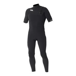 WEST - Combinaison Surf LOTUS Chest Zip - 2/2mm Manches Courtes - Black