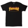 THRASHER - Flame Logo Tshirt - Black -Board Sport Soldes 20187