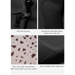 VISSLA - 7SEAS Full Hooded Chest - 5/4/3MM - Black -Board Sport Soldes 20205