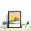 AWESOME MAPS - Poster - Huntington Beach -Board Sport Soldes 20449