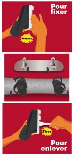 Support Mural Horizontal FINGERGRIP Snow/Skate/Wake Rack Double 7 Support Mural Horizontal FINGERGRIP Snow/Skate/Wake Rack Double -Board Sport Soldes 4814