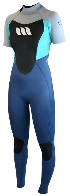 WEST - Combinaison Surf Femme - Nitro Lady Manches Courtes 2/2mm Back Zip - Teal
