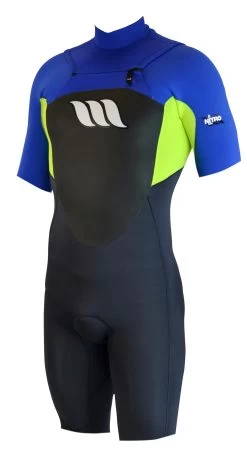 WEST - Combinaison Surf - Nitro Shorty 2/2mm Front Zip - Royal Blue / Citrus