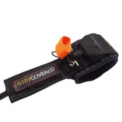 STAY COVERED - XXL Big Wave Leash With Quick Release (10mm) - Black