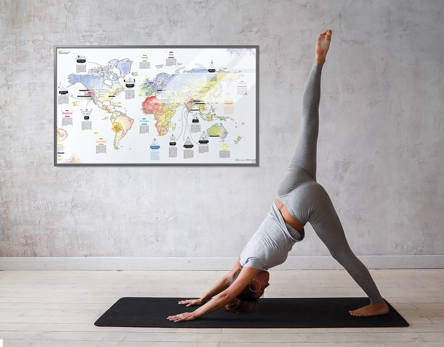 Awesome Maps - Poster Carte Du Monde Yoga Map Re-writable 7 Awesome Maps - Poster Carte Du Monde Yoga Map Re-writable – Image 5