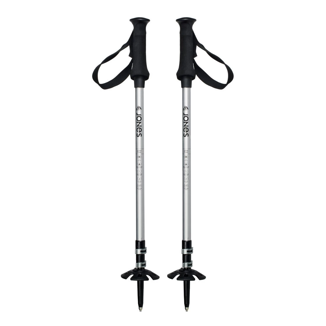 Batons Téléscopiques JONES Explorer Poles - Silver 6 Batons Téléscopiques JONES Explorer Poles - Silver – Image 4
