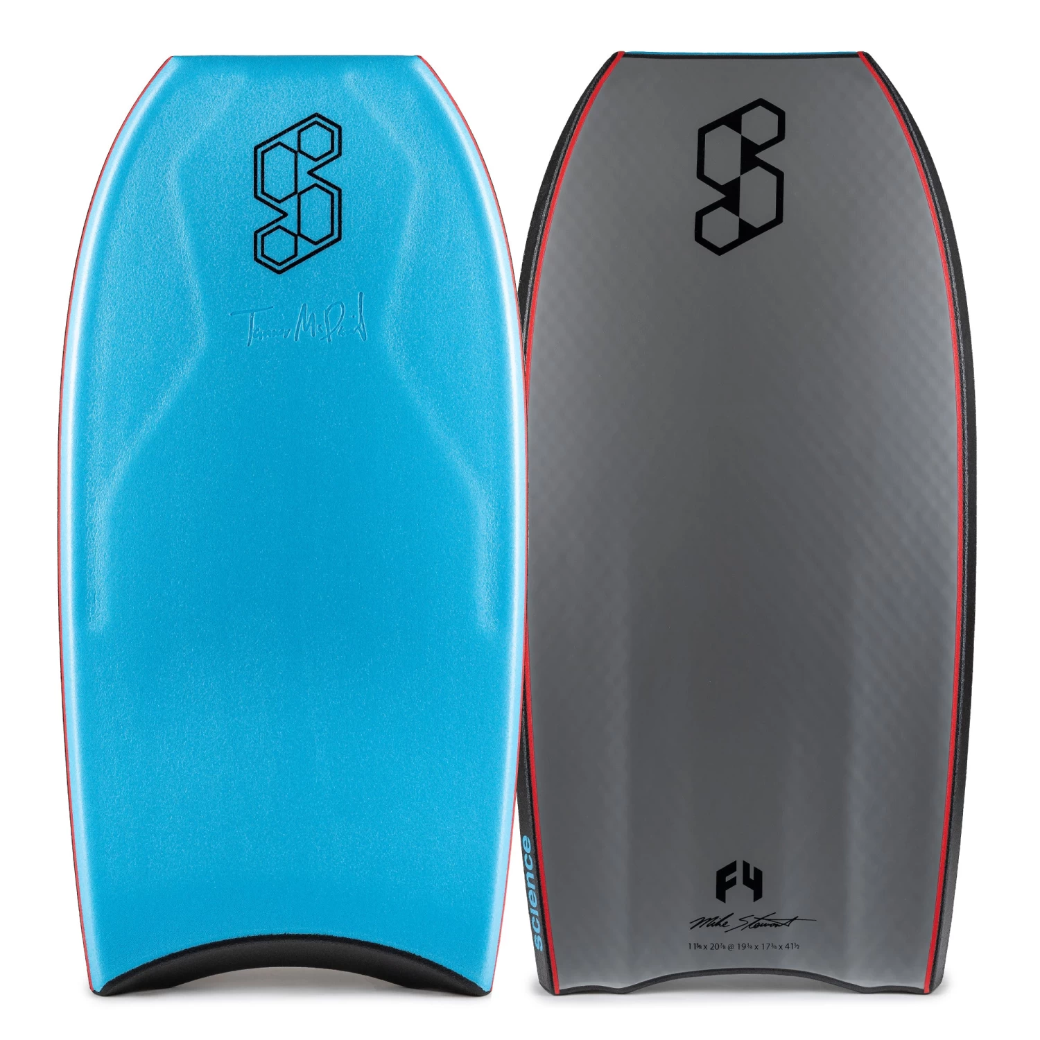 Science Bodyboard - Tanner LTD PP Tri Quad F4 - Aqua / Silver 3 Science Bodyboard - Tanner LTD PP Tri Quad F4 - Aqua / Silver